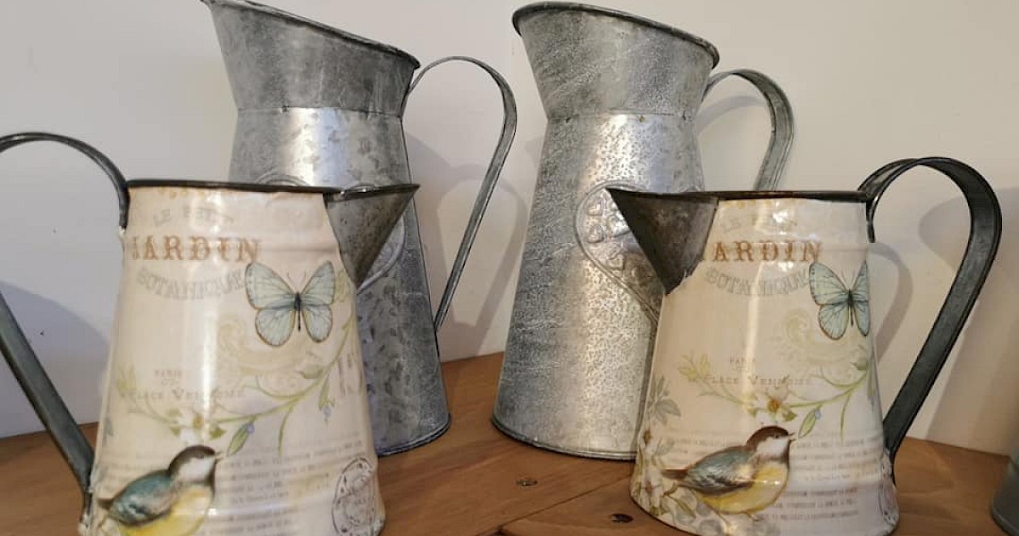 Decorative metal jugs